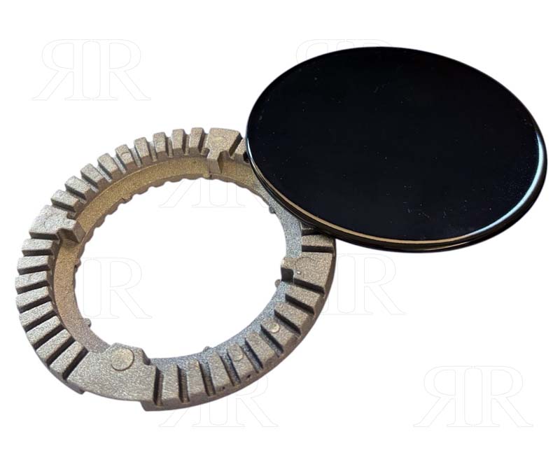 Spartifiamma Rex Castor Grande Completo di Piattello Smaltato per Piano Cottura